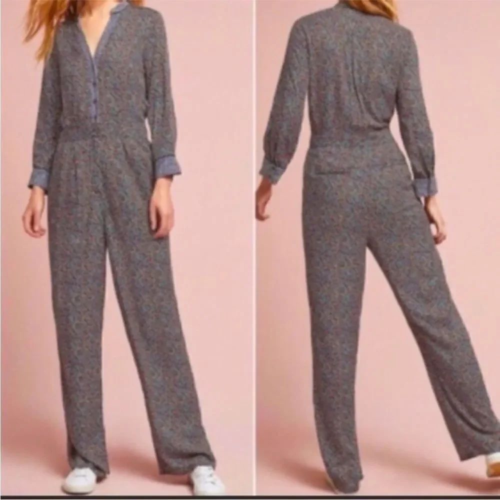 ETT: TWA Anthropologie Jumpsuit Womens  Size 4  Multicolor Floral Pockets